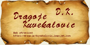 Dragoje Kuvekalović vizit kartica